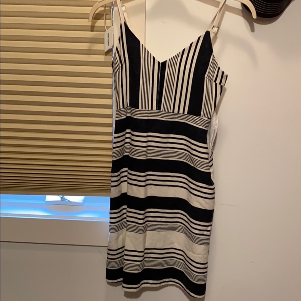 Navy and White Spaghetti Strap dress